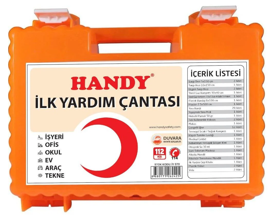 İY 070   Handy İlk Yardım Çantası - Duvara Monte Edilebilir