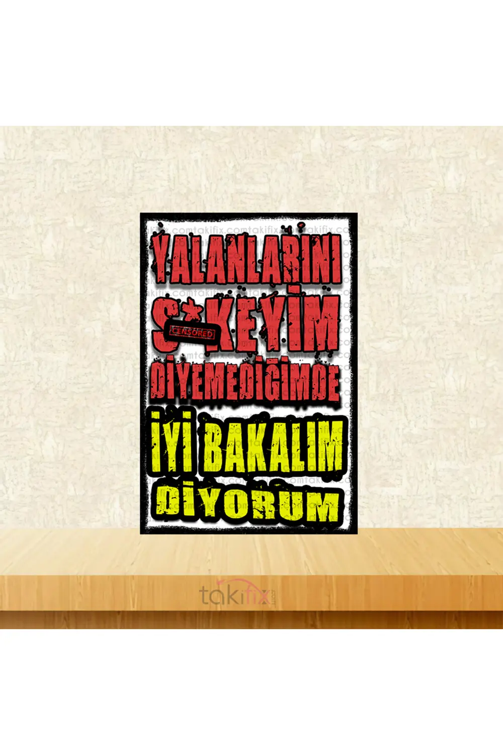 İyi Bakalım Diyorum 20x30 Cm Retro Ahşap Tablo