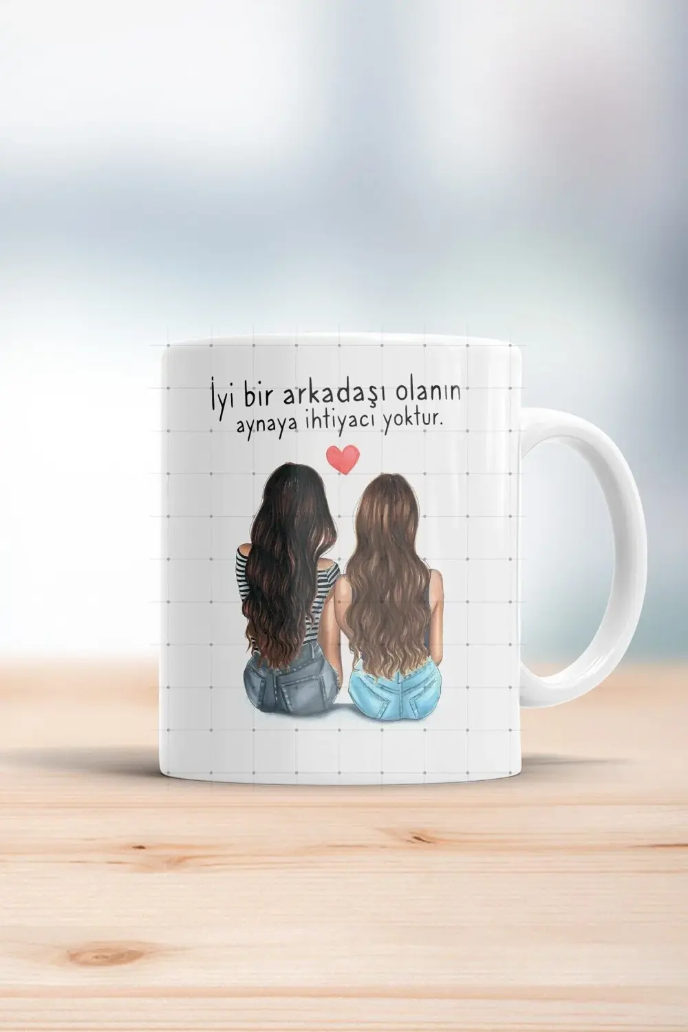 Iyi Bir Arkadaşı Olanın Aynaya Ihtiyacı Yoktur Baskılı Kupa Barda
