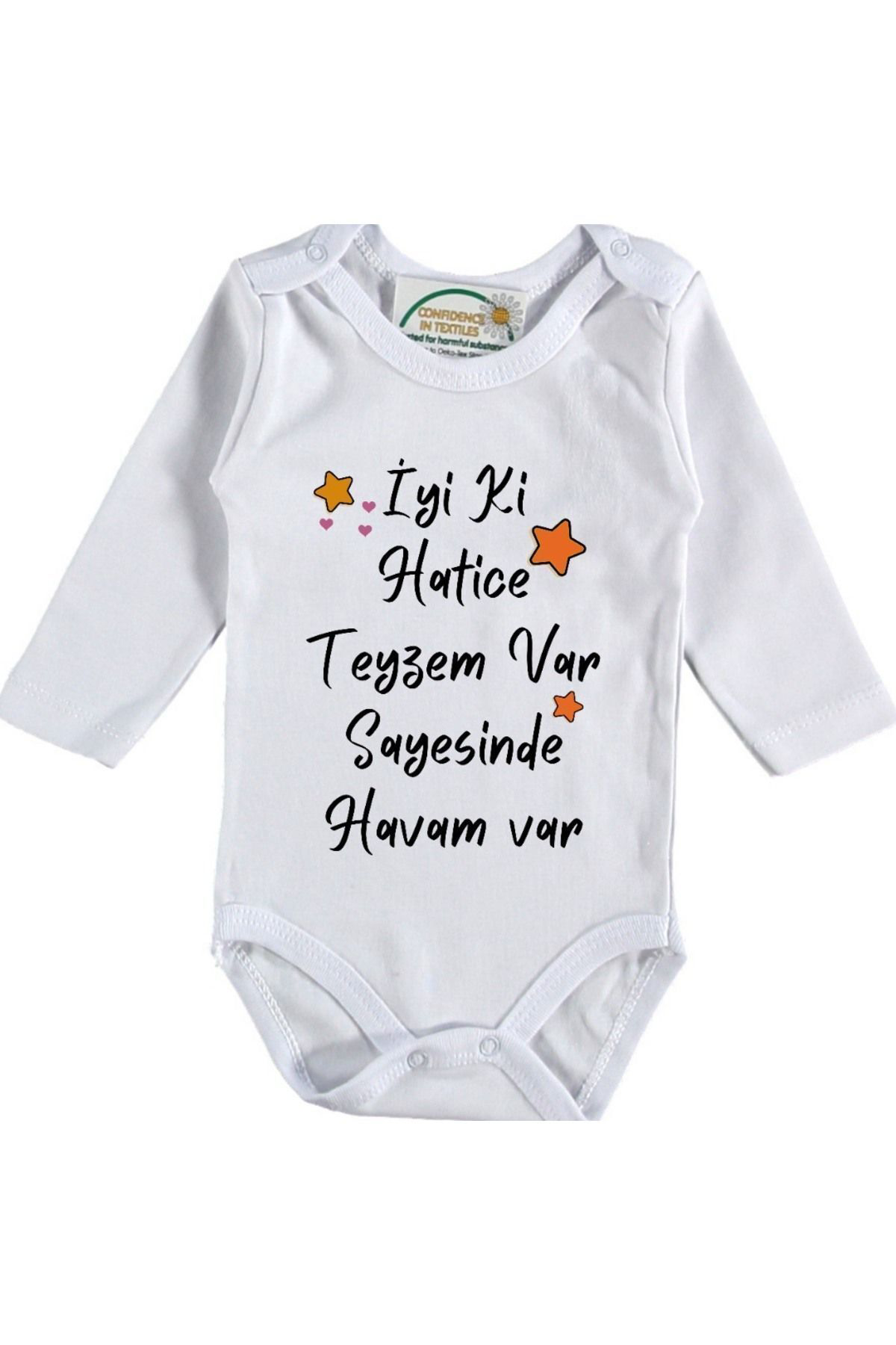 İyi Ki Halam- teyzem var Sayesinde havam var Yazılı Bebek Zıbın