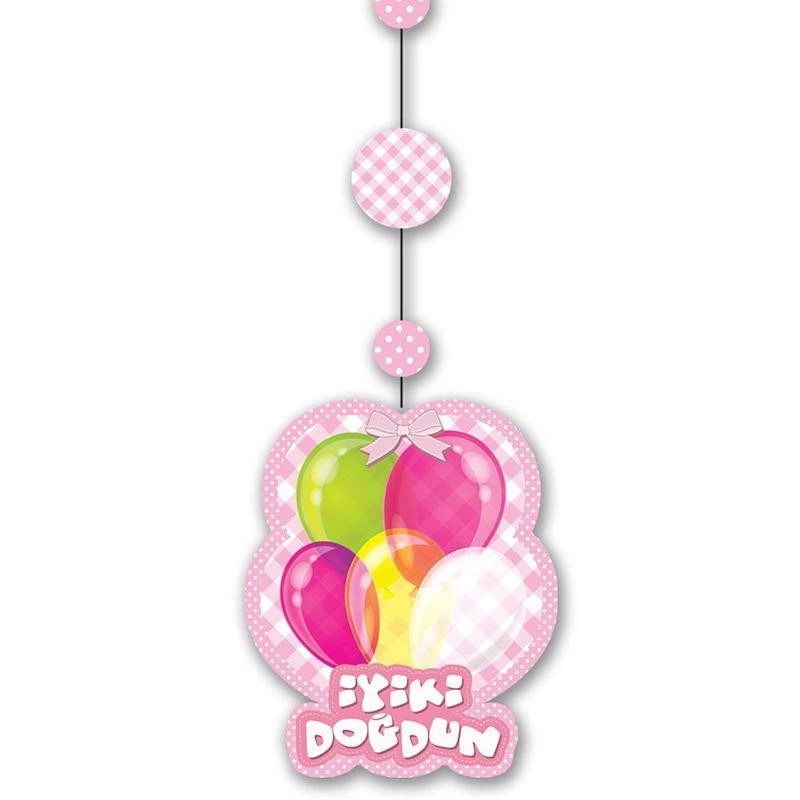 İyiki Doğdun Yazılı Asmalı İp Süs Pembe Renk 3 Lü Set 12x45 Cm İyiki Doğdun Yazılı Asmalı İp Süs Pembe Renk 3 Lü Set 12x45 Cm