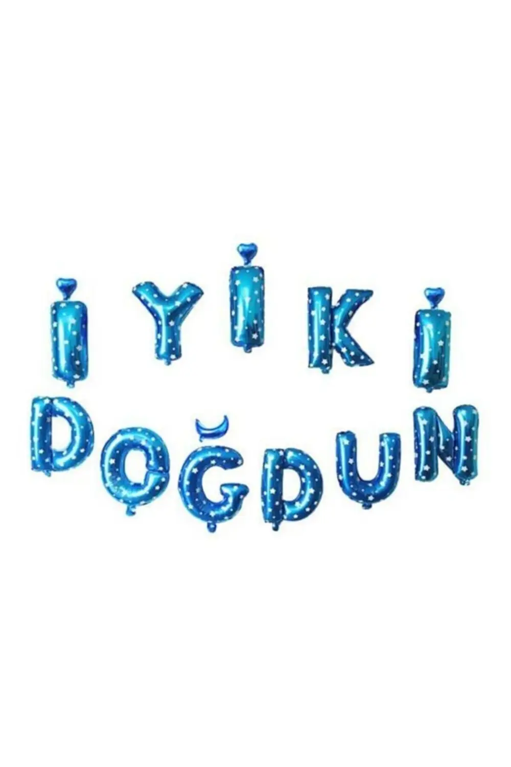 Iyiki Doğdun Yazılı Mavi Renk Set Balon