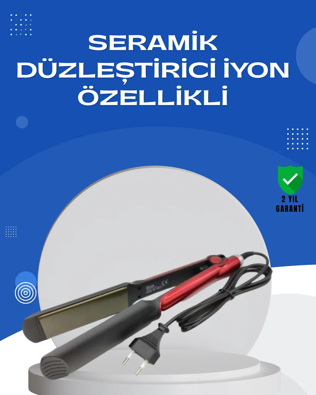 Iyon Teknolojili Düzleştirici – Düzleştirici ve Dalga Yapma Özellikli Iyon Teknolojili Düzleştirici – Düzleştirici ve Dalga Yapma Özellikli