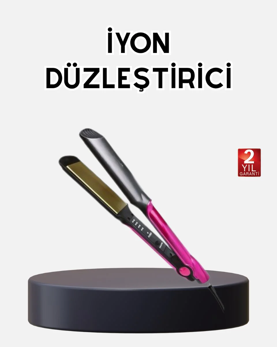 İyonik Saç Düzleştirici 220°C – Salon Kalitesinde Pürüzsüz Saçlar İçin LED Göstergeli Eşit Isı Dağılımlı Plaka
