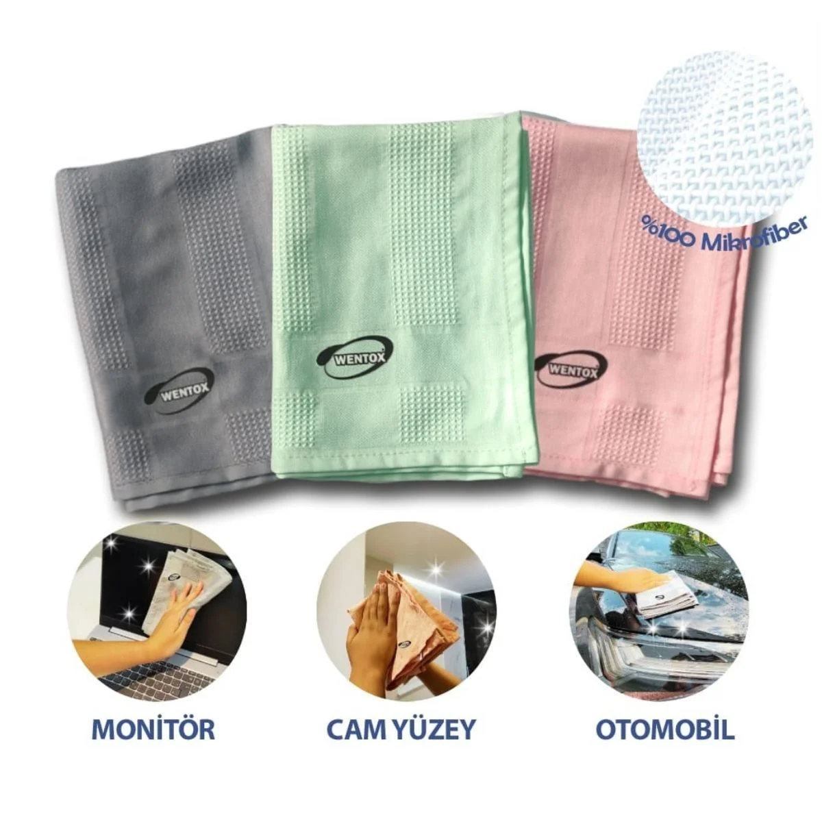 İz Bırakmayan Mikrofiber Temizlik Bezi 3'lü Set Cam ve Ayna Silme Toz Alma Temizlik Bezi Fiyatı, Yorumları ve Özellikleri