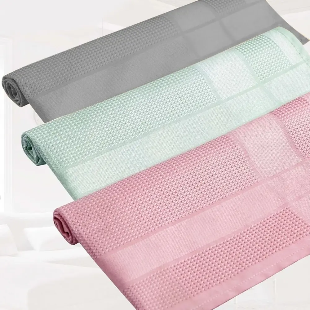 İz Bırakmayan Mikrofiber Temizlik Bezi 3&amp;apos;lü Set Cam ve A