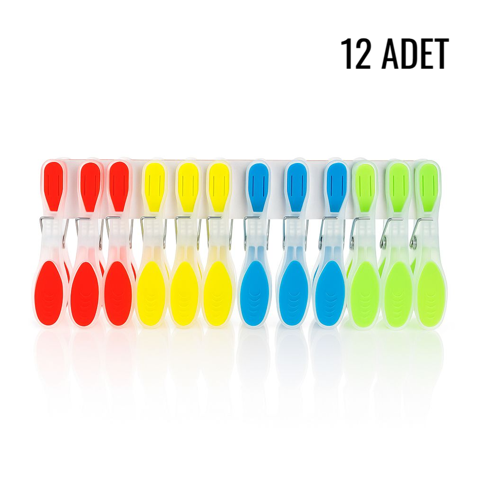 İz Bırakmayan Silikon Mandal 12 li (4741)