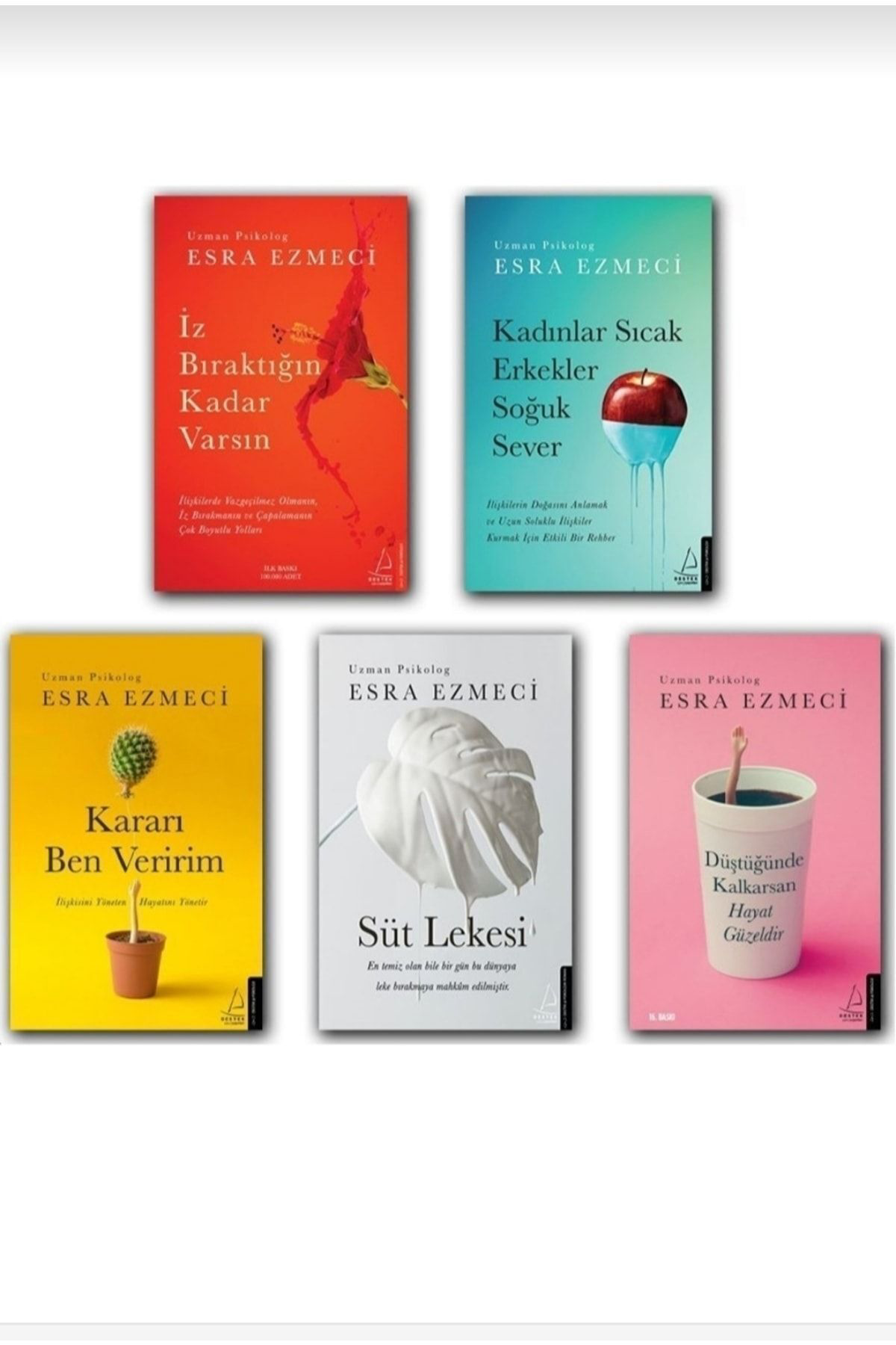Destek Yay İz Bıraktığın Kadar Varsın - Kararı Ben Veririm - Süt Lekesi - Esra Ezmeci 5 Kitap Set