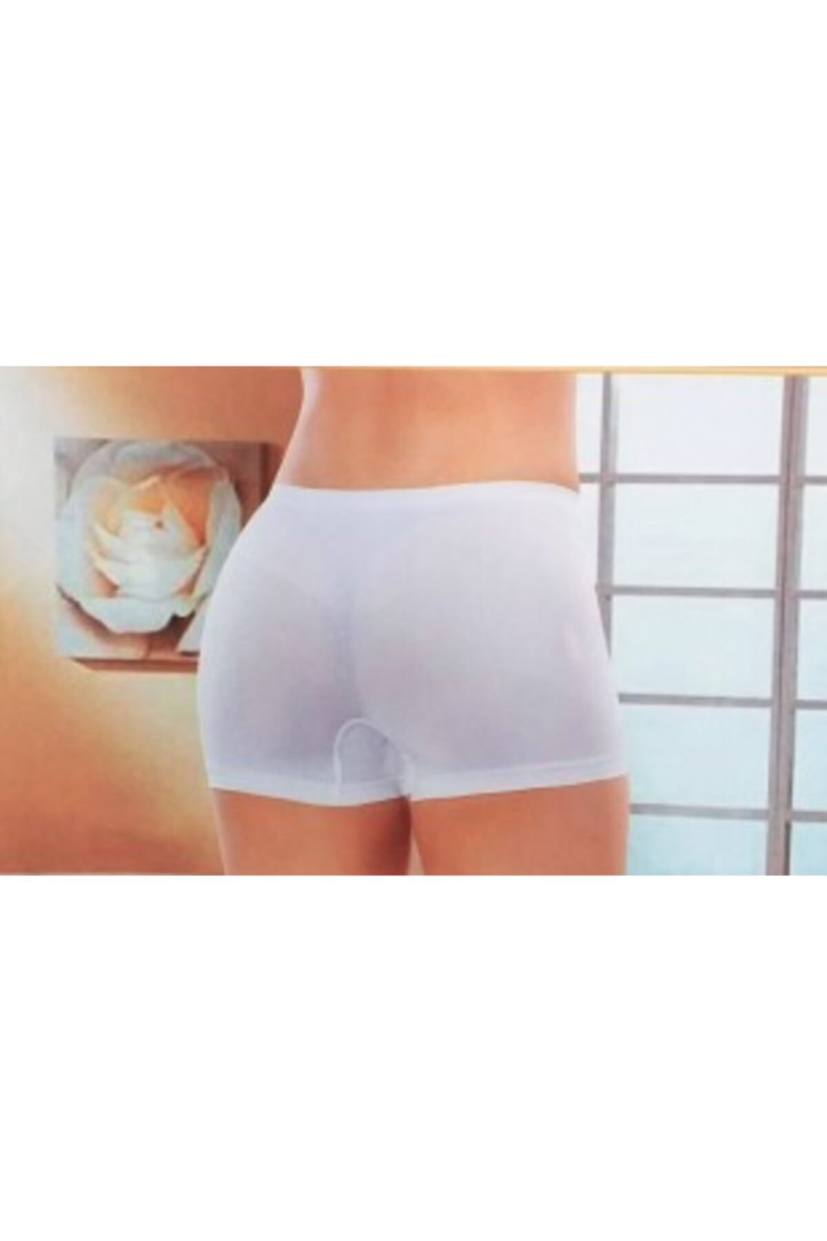 Layza Form İz Yapmaz Mikroelyaf Bayan Boxer Beyaz