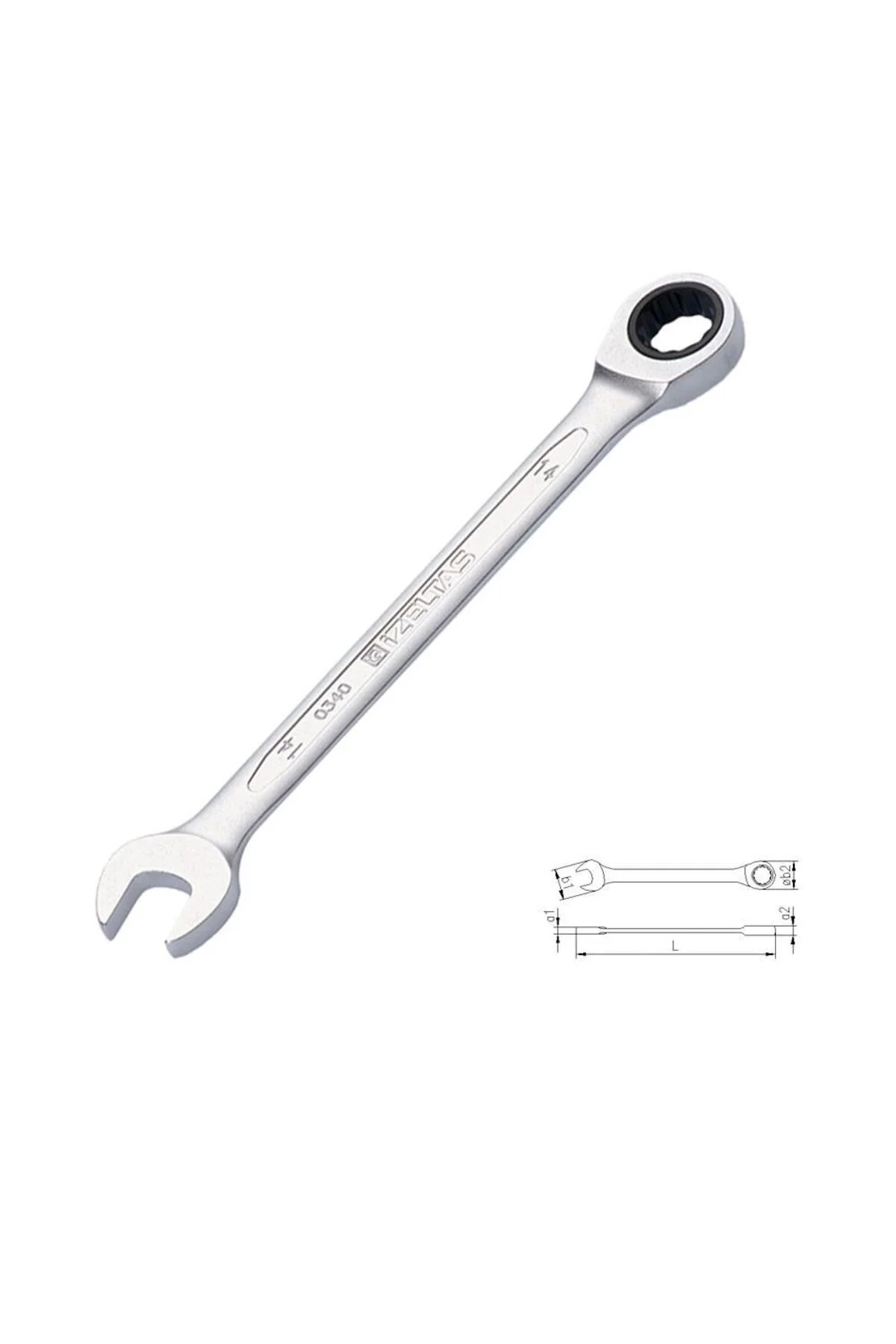 İzeltaş 0340 Cırcır Kombine Anahtar 15 mm