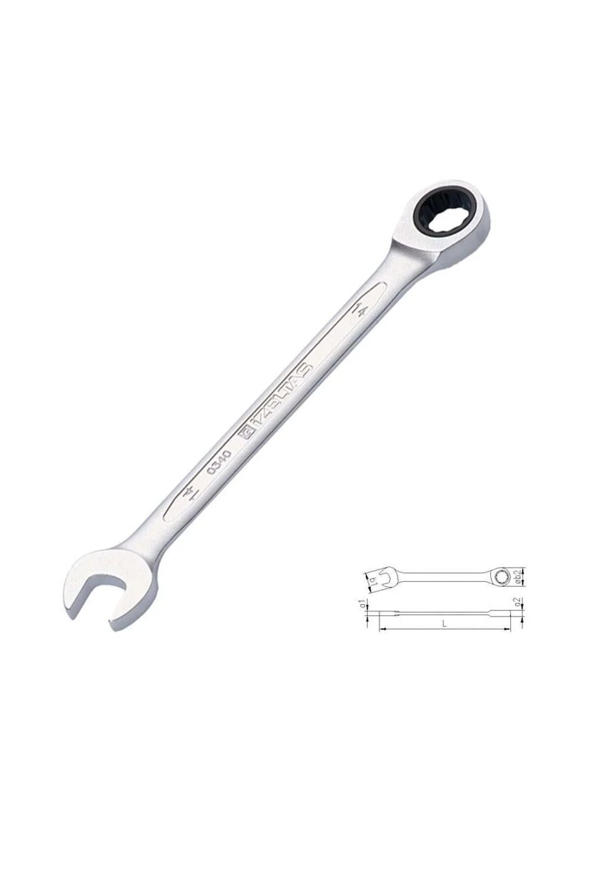 İzeltaş 0340 Cırcır Kombine Anahtar 13 Mm