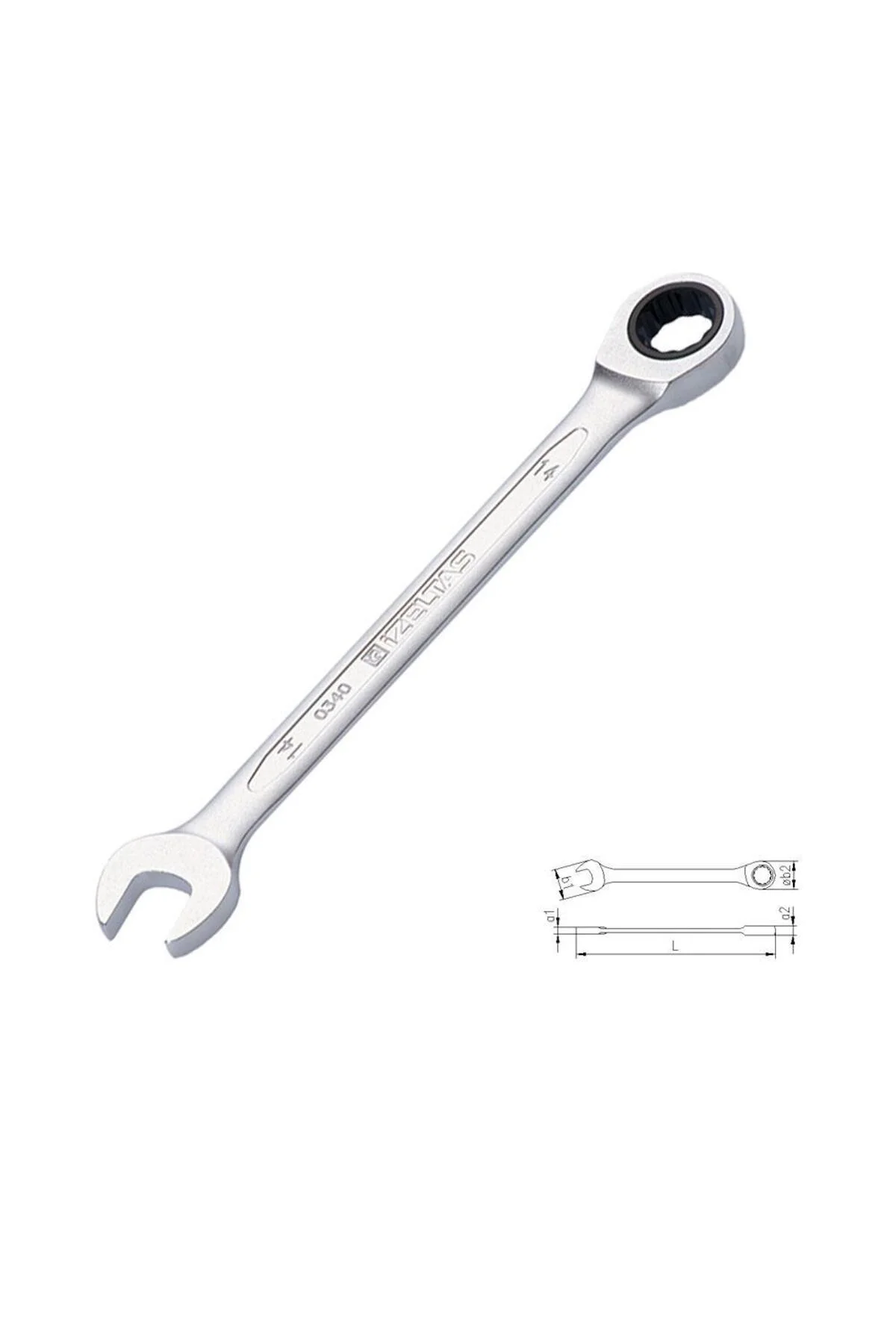 İzeltaş 0340 Cırcır Kombine Anahtar 16 Mm