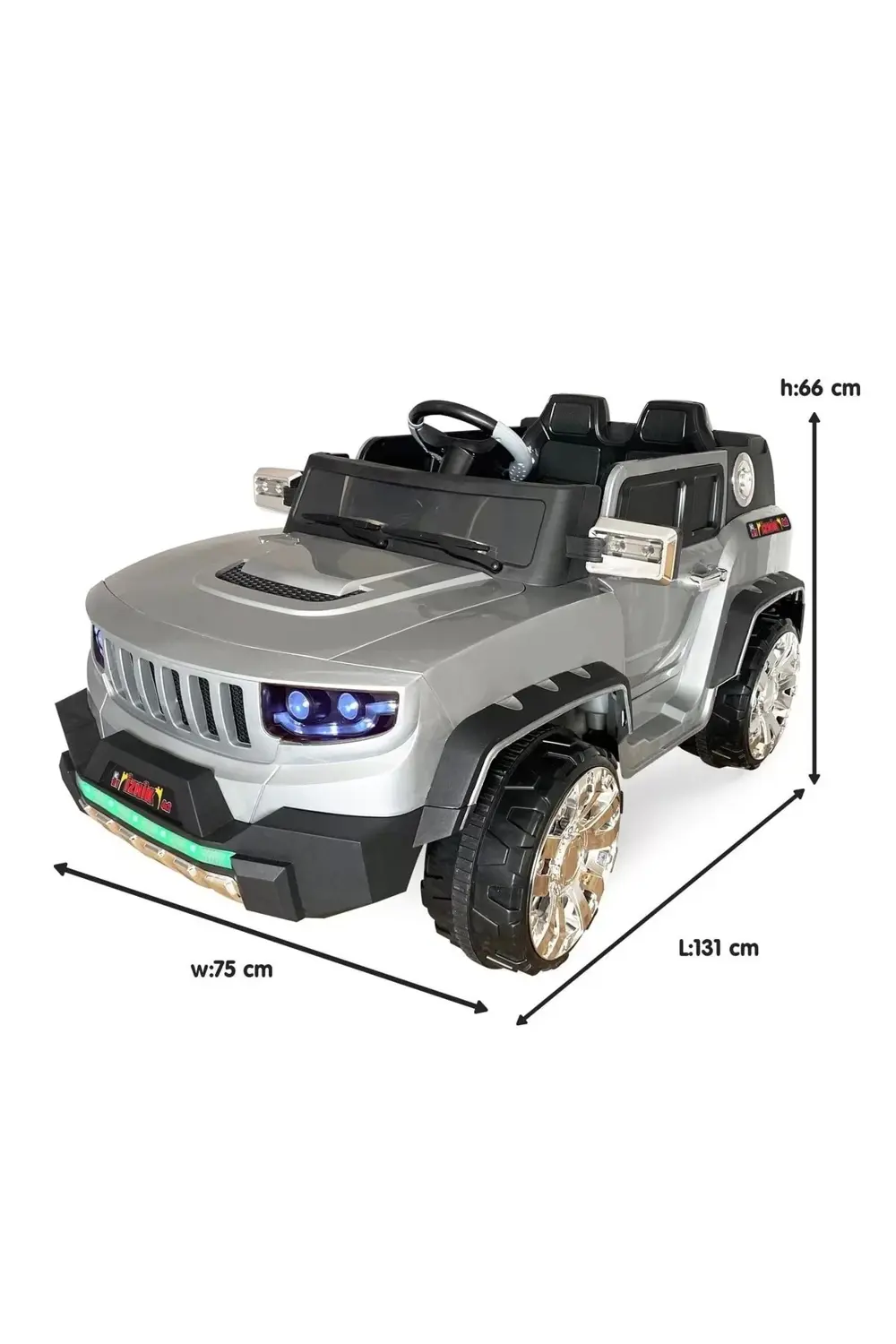 Iznik Kumandalı Akülü Araba Akülü Jeep 12v 4x2 / Gri