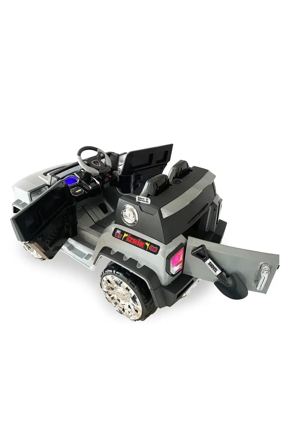 Iznik Kumandalı Akülü Araba Akülü Jeep 12v 4x2 / Gri