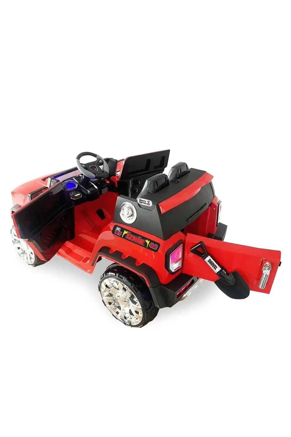 Iznik Kumandalı Akülü Araba Akülü Jeep 12v 4x2 / Kırmızı