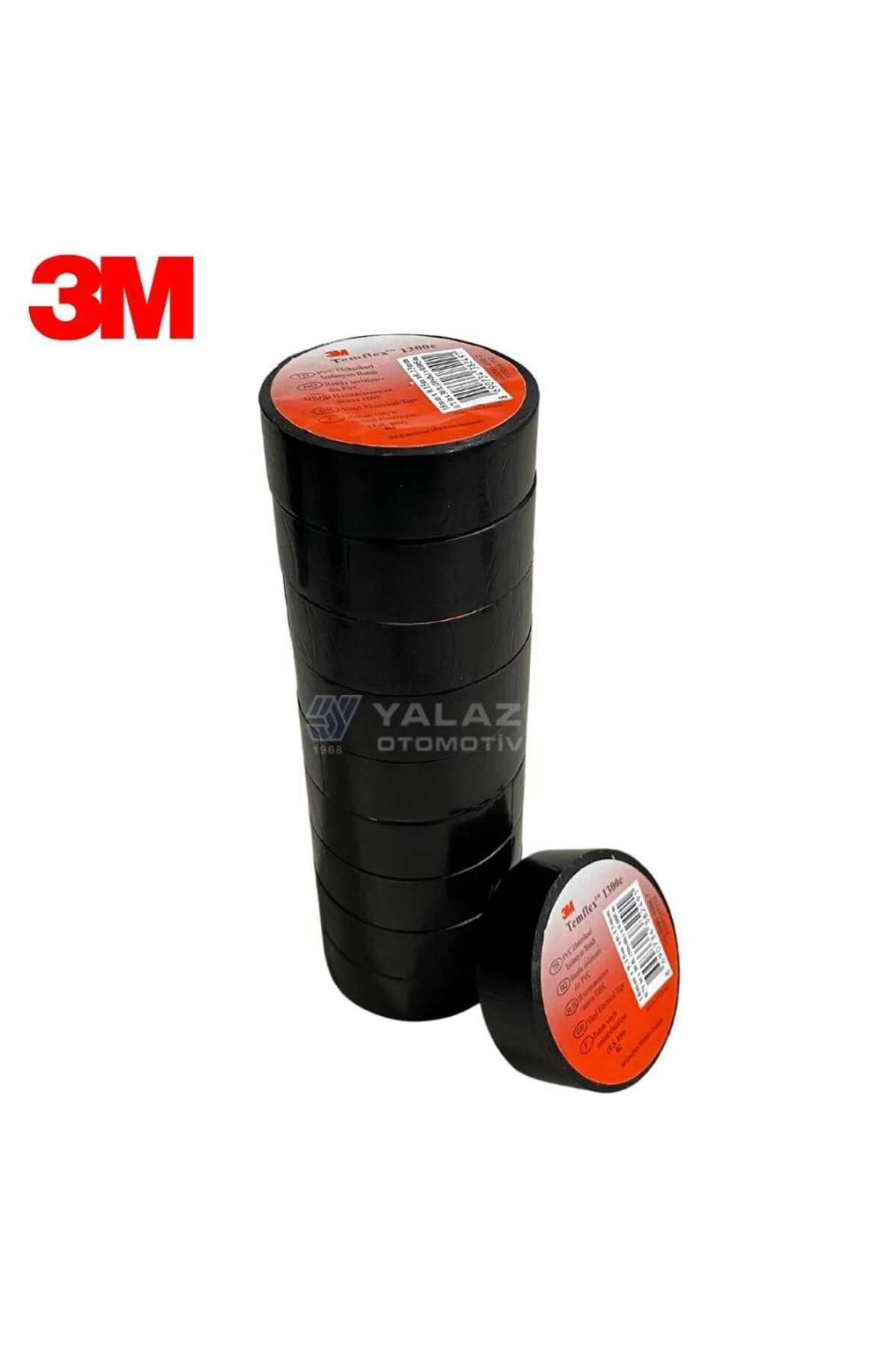 İZOLE BANT 18 MM SİYAH (KIRMIZI ETİKET) (10 ADET)