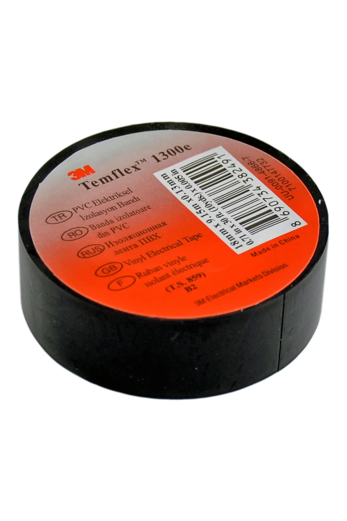 İzole Bant 19 mm Siyah PVC 10 lu Temflex 1300e