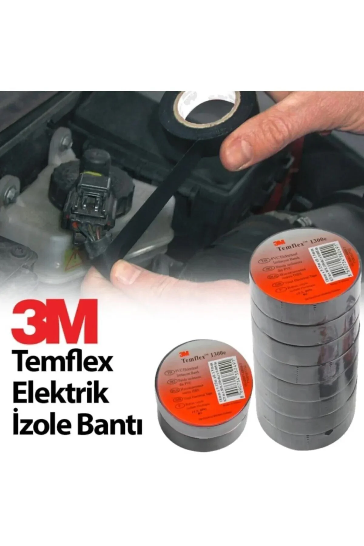 Izole Bant - Elektrik Bandı - Siyah Bant - Tesisat Bantı - 10 Ade