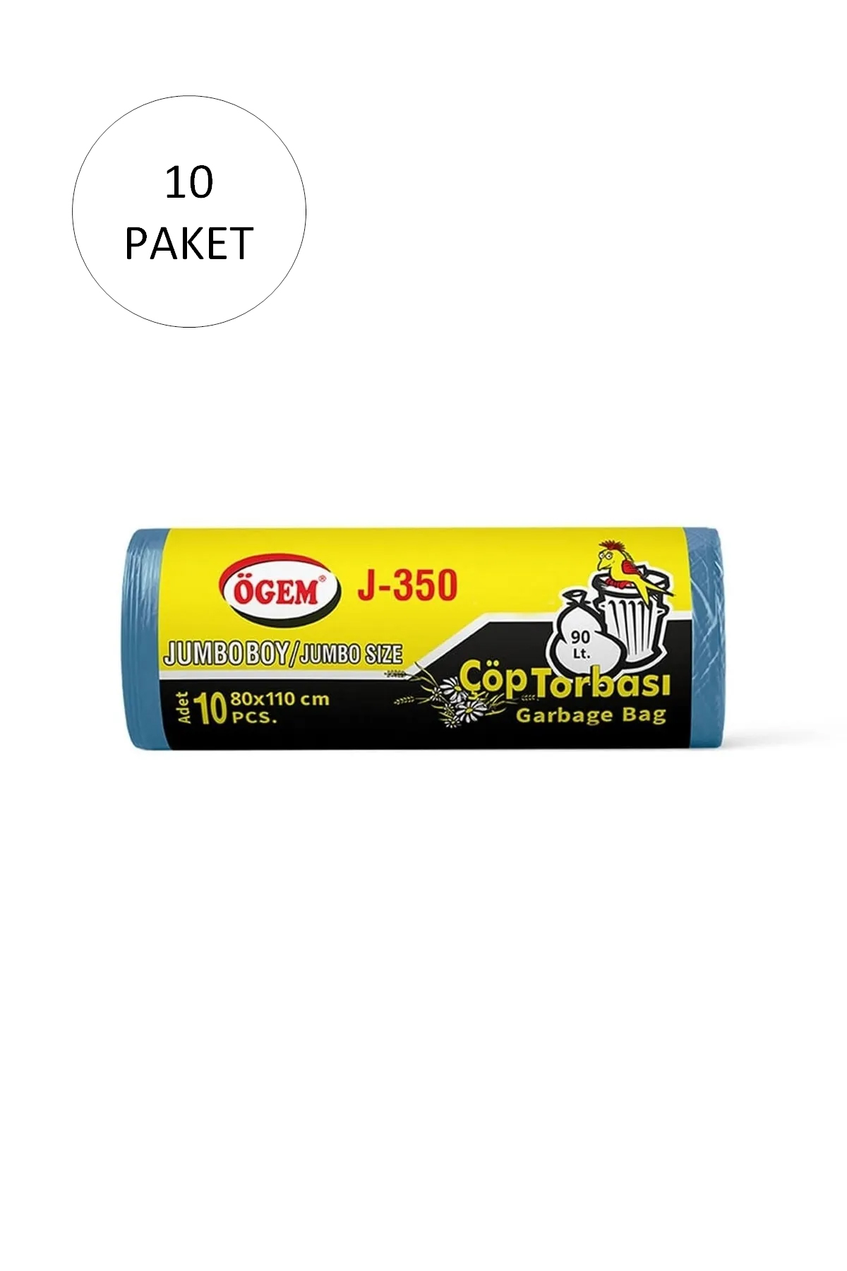 Just Cheap Store J-350 Jumbo Boy Çöp Torbasi 80 X 110 Cm 10 Lu Rulo X 10 Paket = 1
