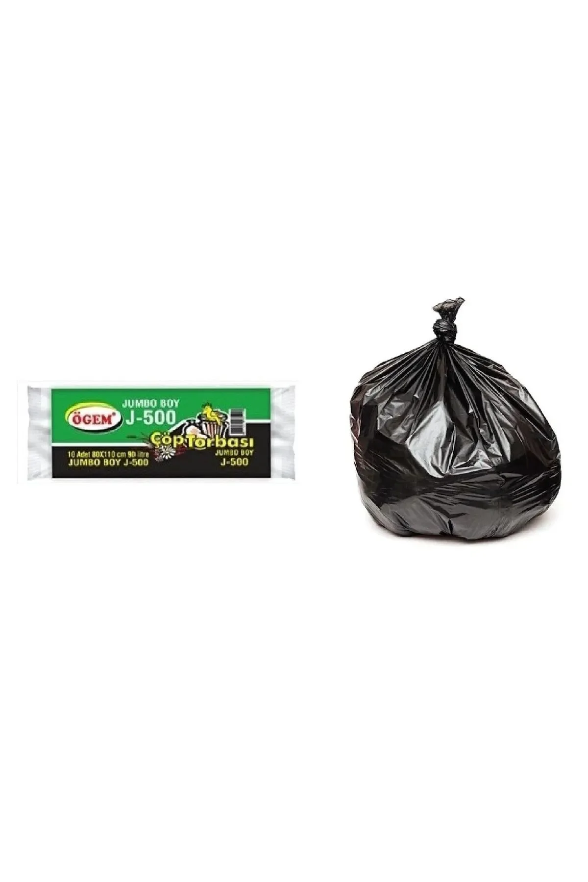 J-500 Jumbo Boy Çöp Torbası 80 x 110 cm 10 Lu Rulo x 1 Paket = 10 J-500 Jumbo Boy Çöp Torbası 80 x 110 cm 10 Lu Rulo x 1 Paket = 10