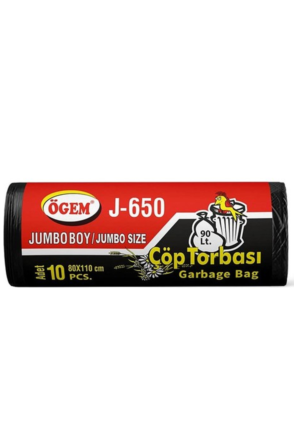 Just Cheap Store J-650 Jumbo Boy Çöp Torbasi 80 X 110 Cm 10 Lu Rulo X 1 Paket = 10