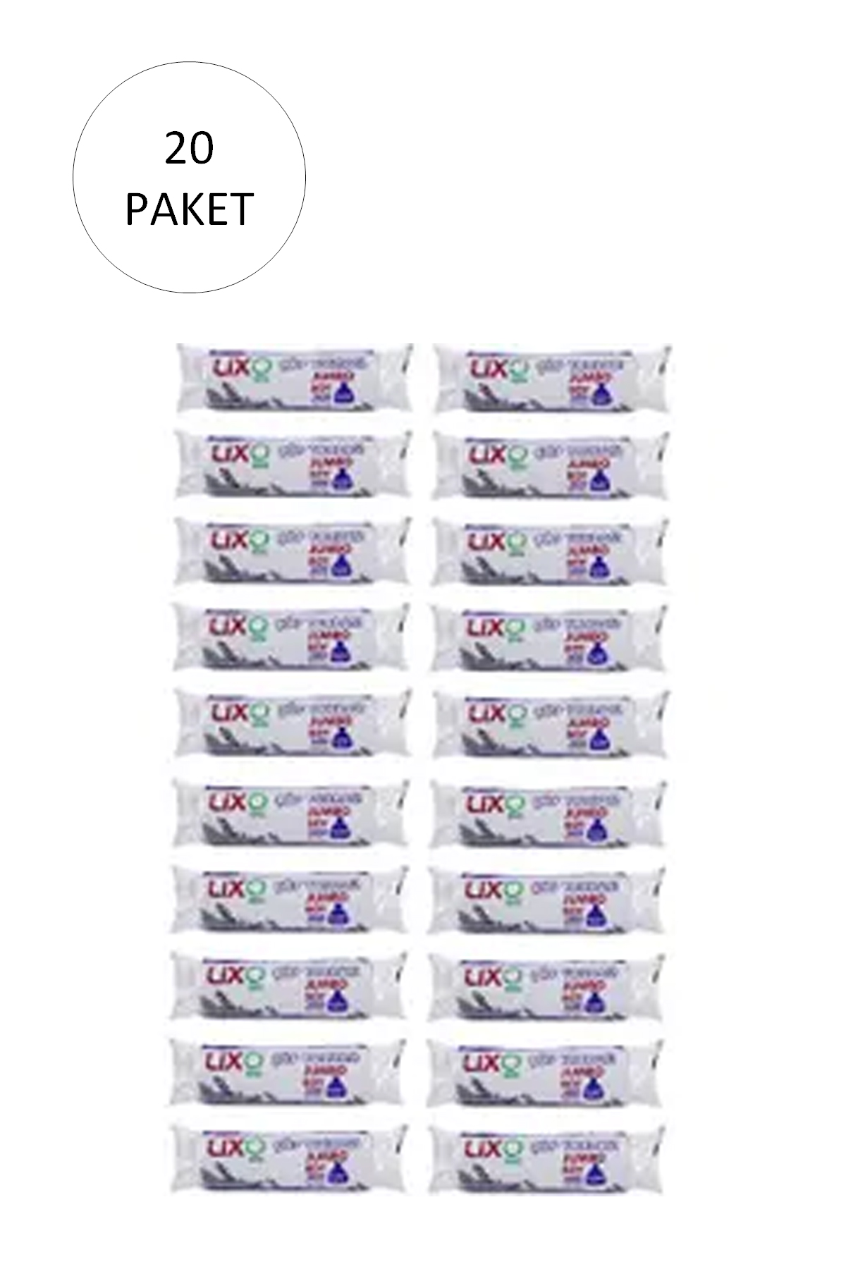 J-650 Jumbo Boy Çöp Torbası 80 x 110 cm 10 Lu Rulo x 20 Paket = 2