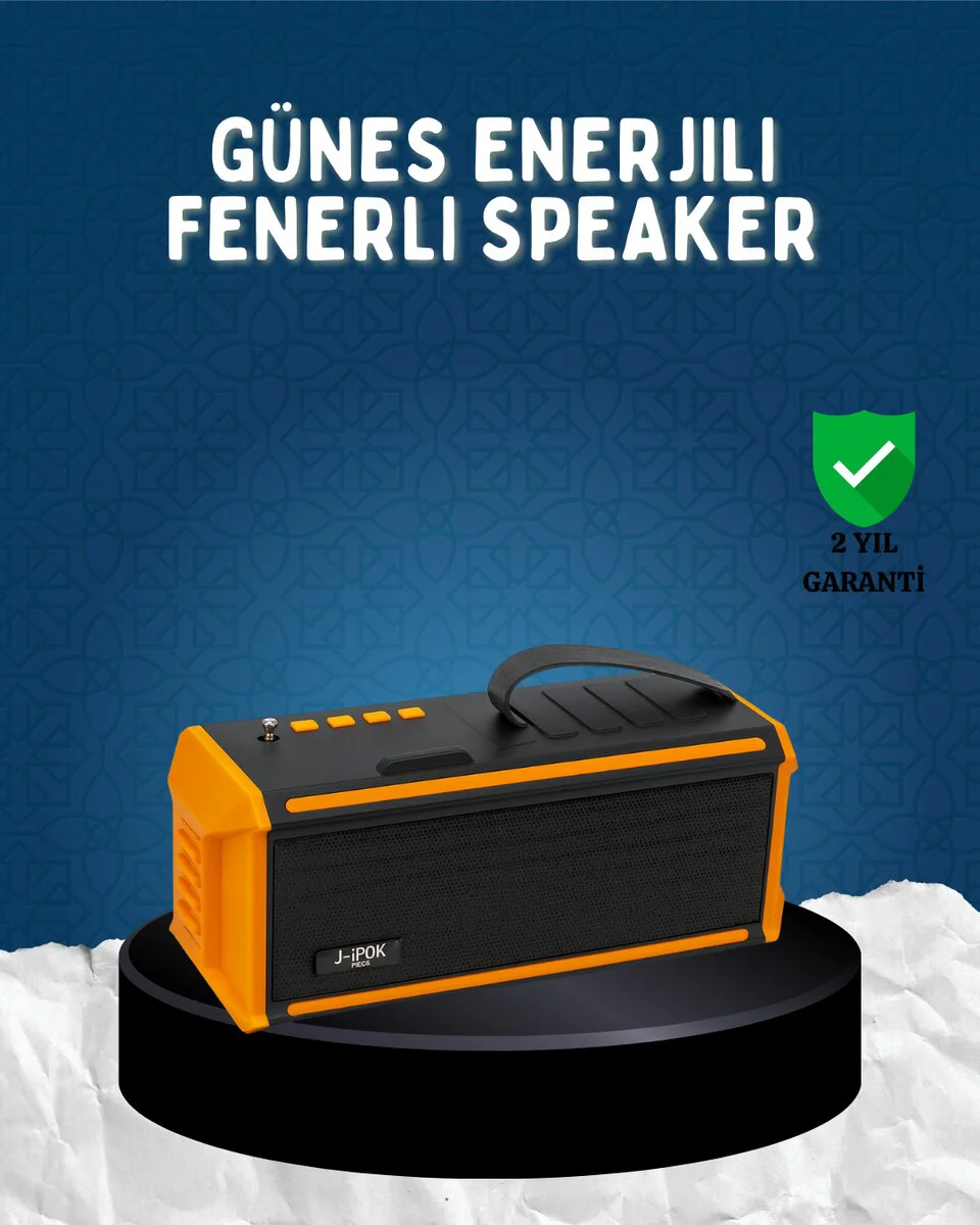 J-IPOX P520 Bluetooth Hoparlör 8W Güçlü Ses - Solar Şarj ve FM Radyo