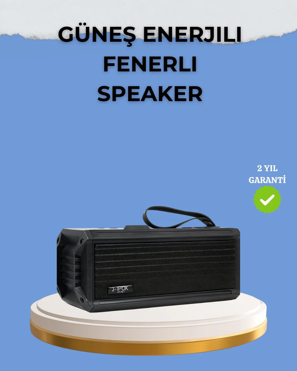 J-IPOX P520 Bluetooth Hoparlör - Kablosuz, Solar Şarj, Uzun Pil Ömrü