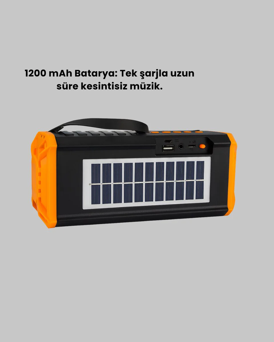 J-IPOX P520 Solar Enerjili Bluetooth Hoparlör FM Radyolu 8W Ses