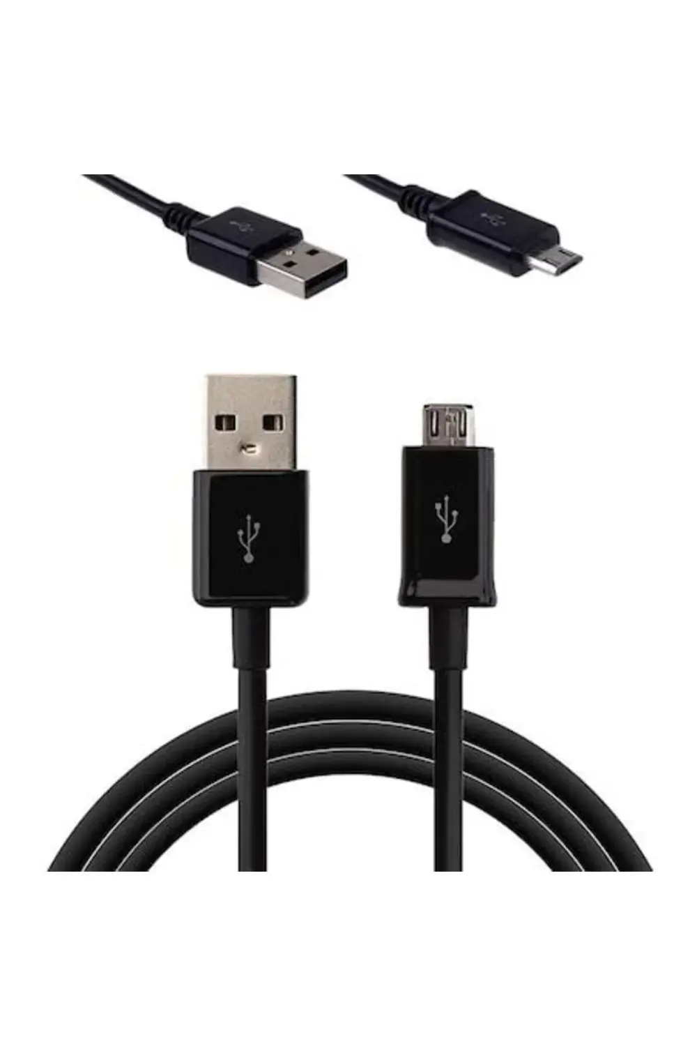 J1-J2-J3-J4-J5-J7 Micro Usb Şarj ve Data kablosu Siyah