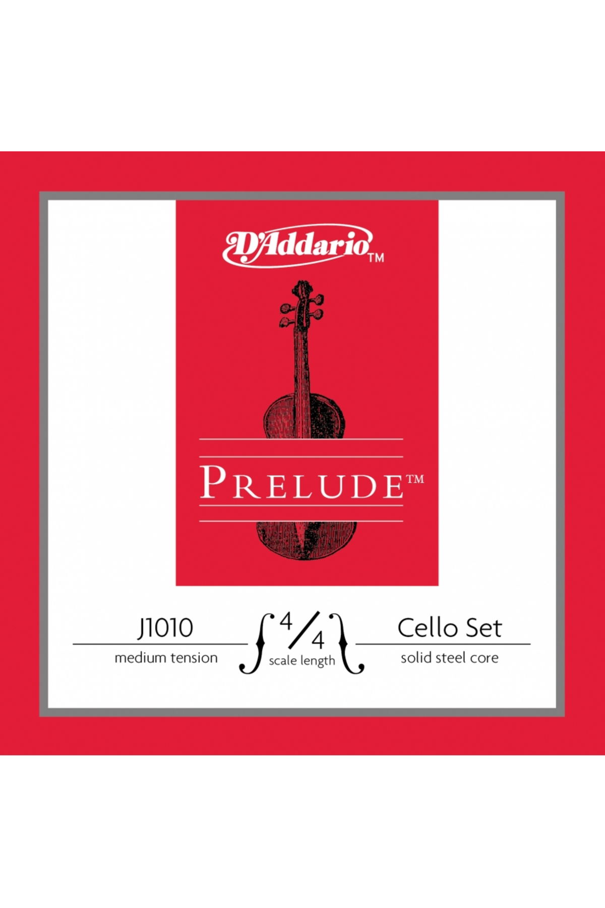J101044M-B10 CELLO TEL SETİ, PRELUDE, 10 SETLİK PAKET, 4/4 SCAL C