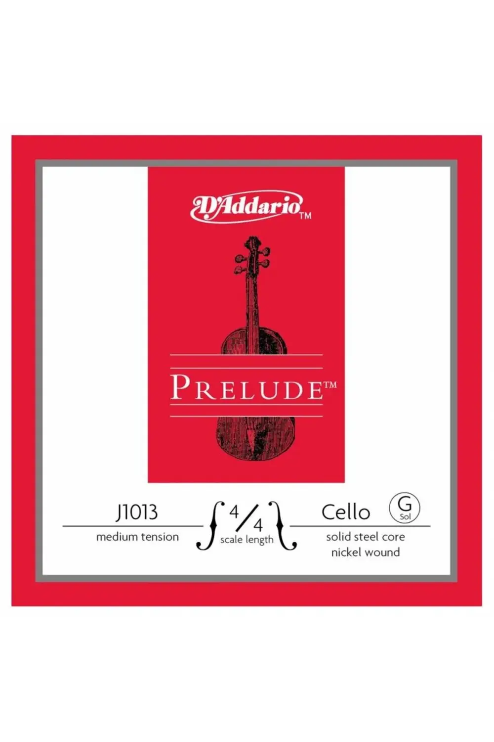 J1013 4/4M CELLO TEK TEL, PRELUDE, G-SOL, 4/4 SCALE, MEDIUM T Cel