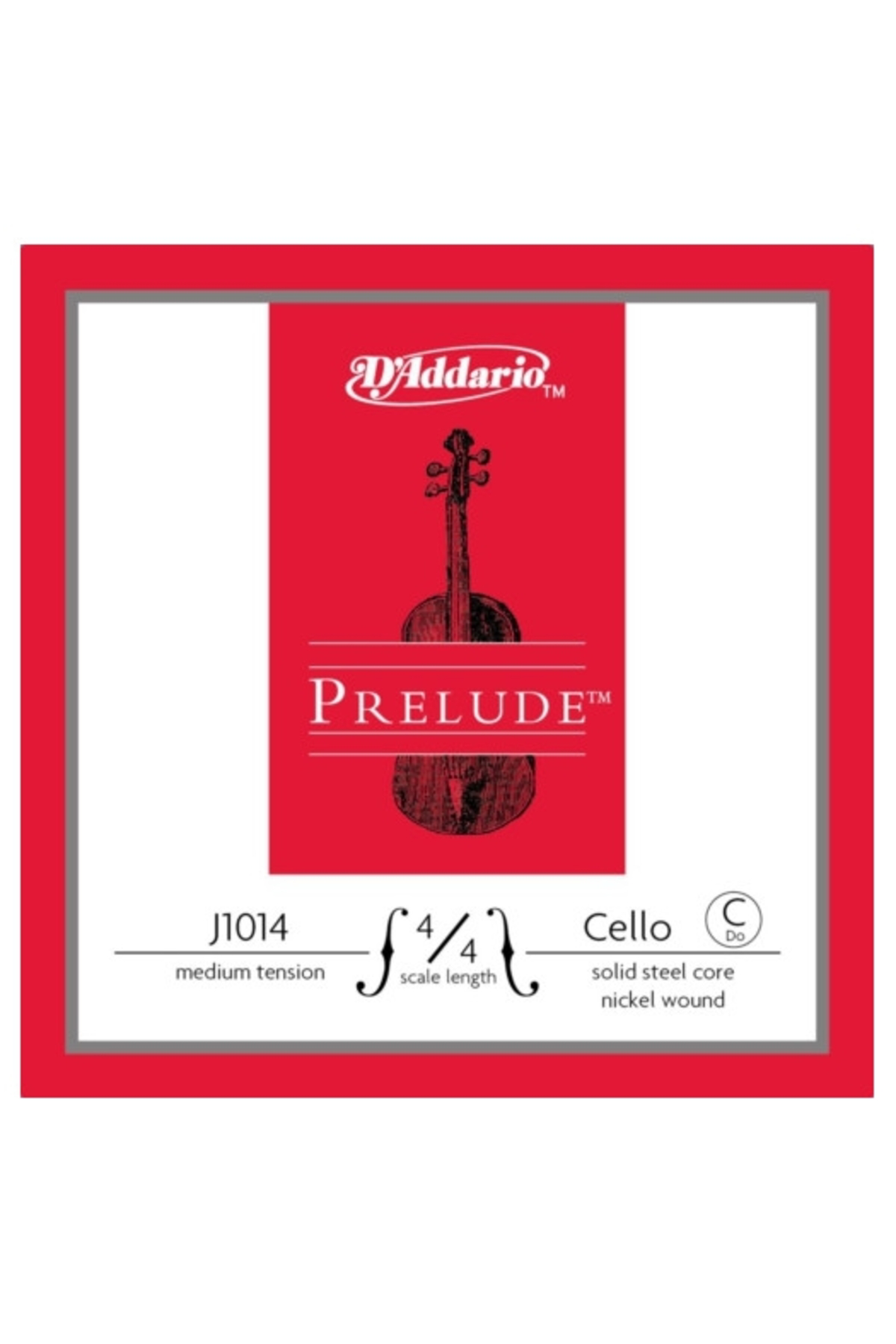 Daddario J1014 4/4M Cello Tek Tel, Prelude, C-Do, 4/4 Scale, Medium Te Cel