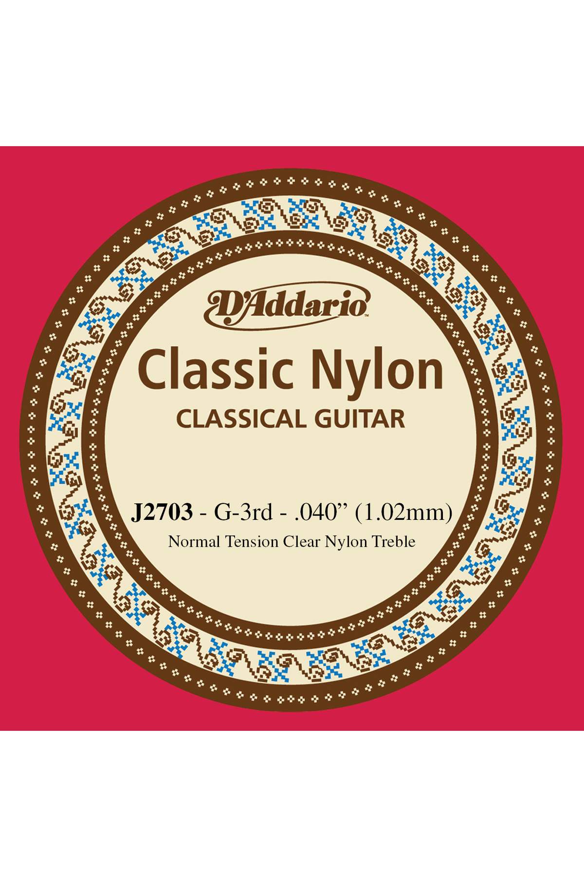 Daddario J2703 Klasik Gitar Tek Teli, Classic Nylon, Normal Tensi