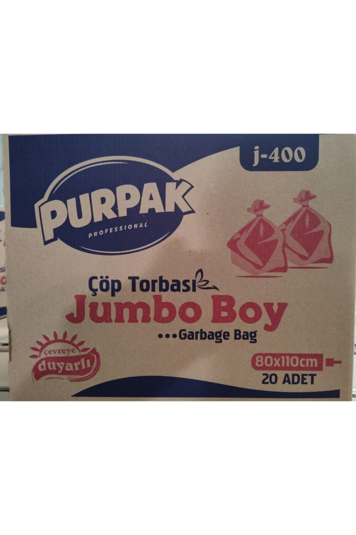 Purpak J350 Jumbo Boy 80*110 Cm Çöp Torbası 20 Adet Yıldızlı Ürün