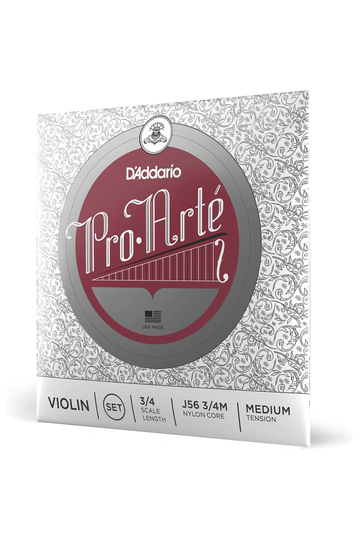 J56-3/4M Pro Arte keman tel seti Perlon/Alüminyum 3/4 Medium