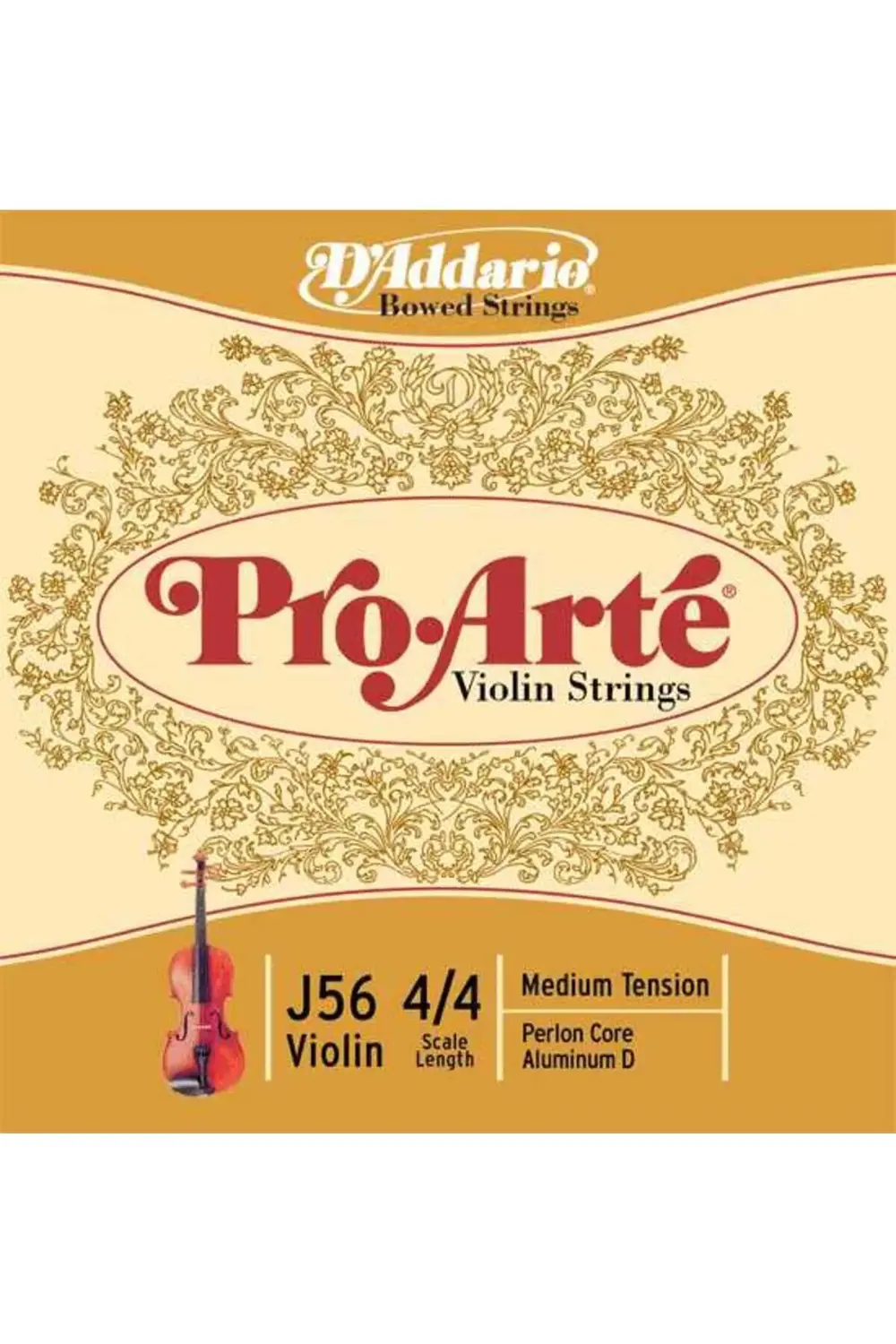 J56 KEMAN TEL SETİ, PRO-ARTE, SCALE 4/4, MEDIUM TENSIO Keman Tel