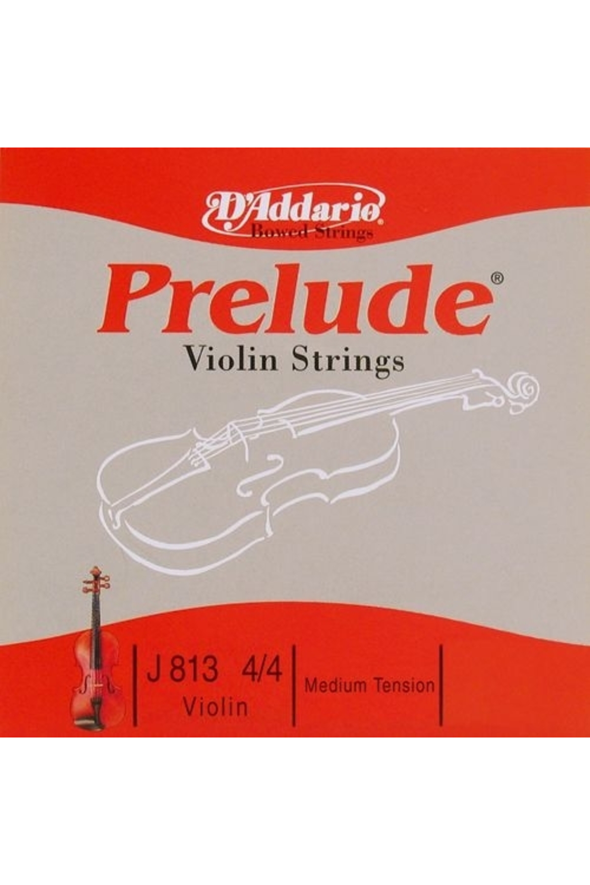 Daddario J813 Keman Tek Teli, Prelude, Scale 4/4, D-(Re), Normal Keman Tel