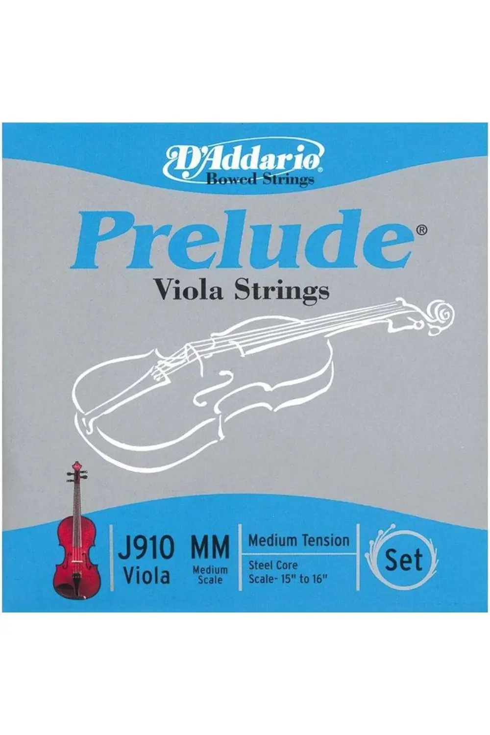 J910 MM VIOLA TEL SETİ, PRELUDE, MEDIUM SCALE (15"-16"), M Prelud
