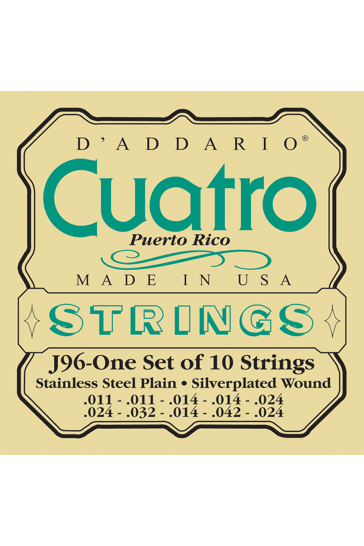 J96 PUERTO RICO CUATROSU İSİMLİ ENSTRÜMAN İÇİN 10'LU T