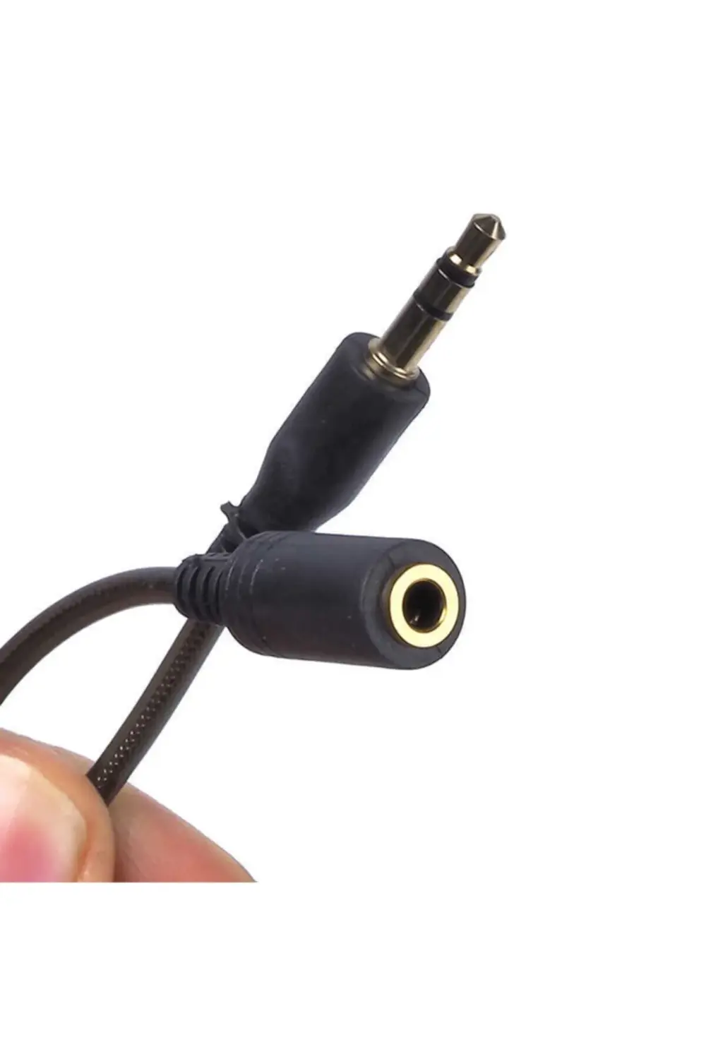 Jacklı 3 Metre Aux Uzatma Kablosu Siyah