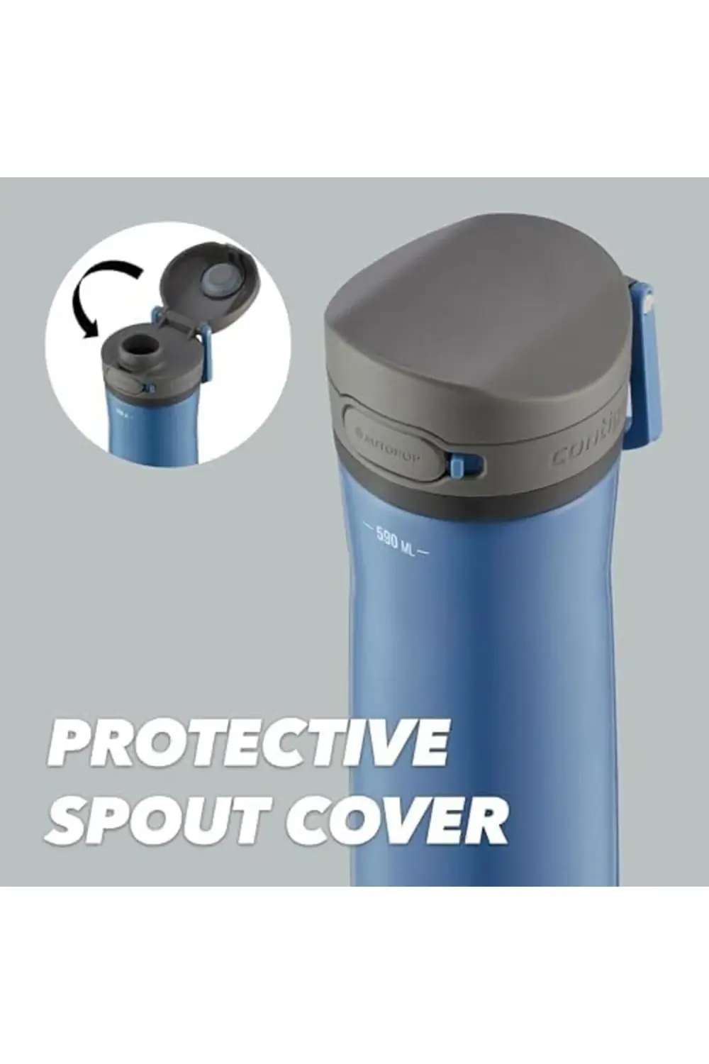 Jackson Autopop Soğuk Su Termosu 590 mL Siyah 395519