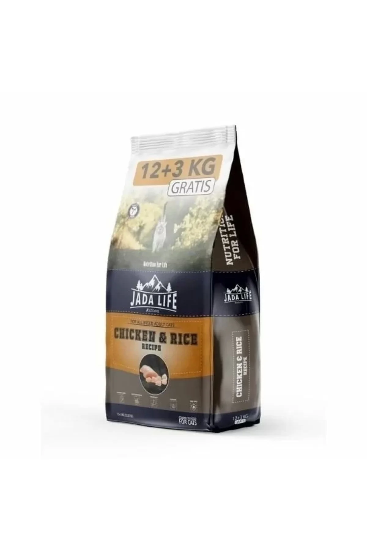 Jada Life Tavuklu Yetişkin Kedi Maması 12 Kg 3 Kg Hediyeli