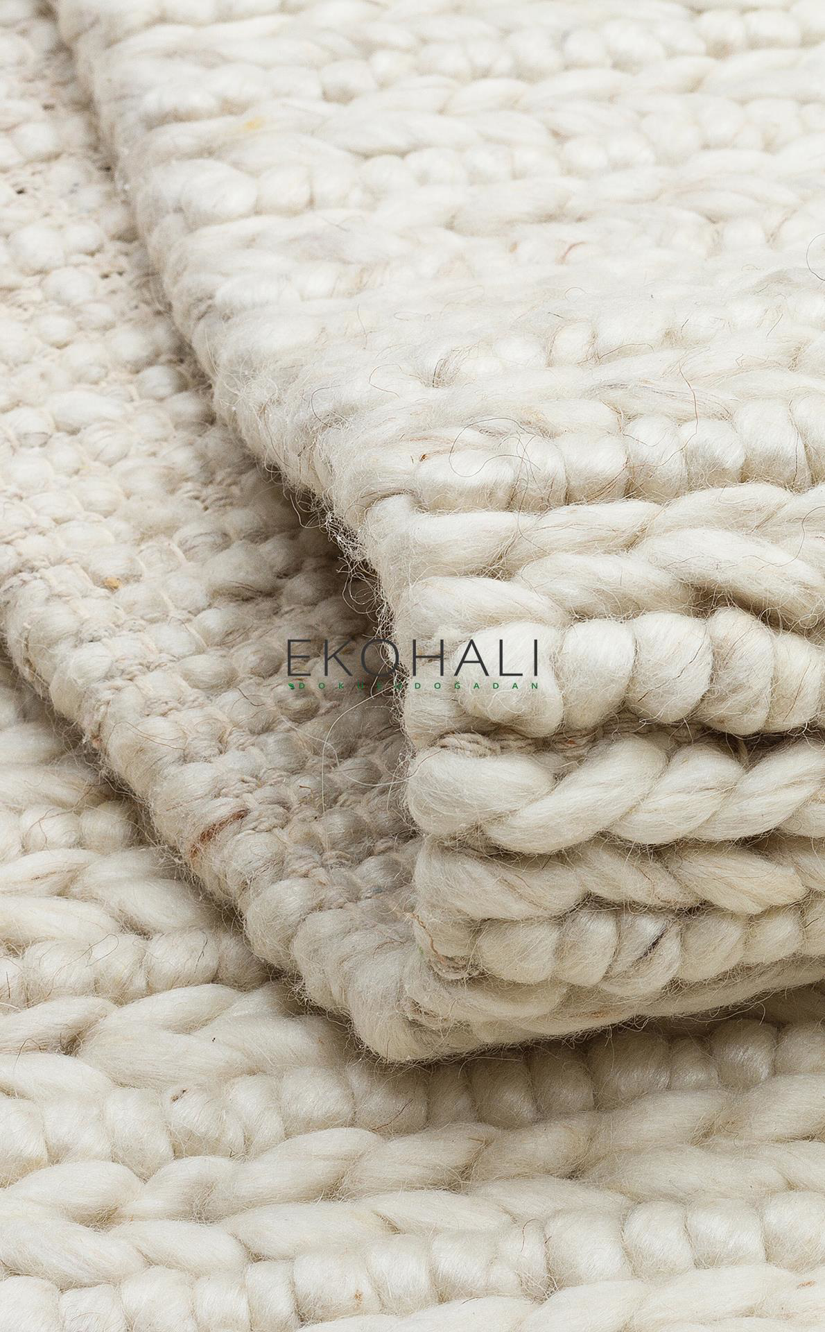 Saten Halı Jade Koleksiyonu Yün İle Üretilen Örme El Halısı Jd 07 L.Beige