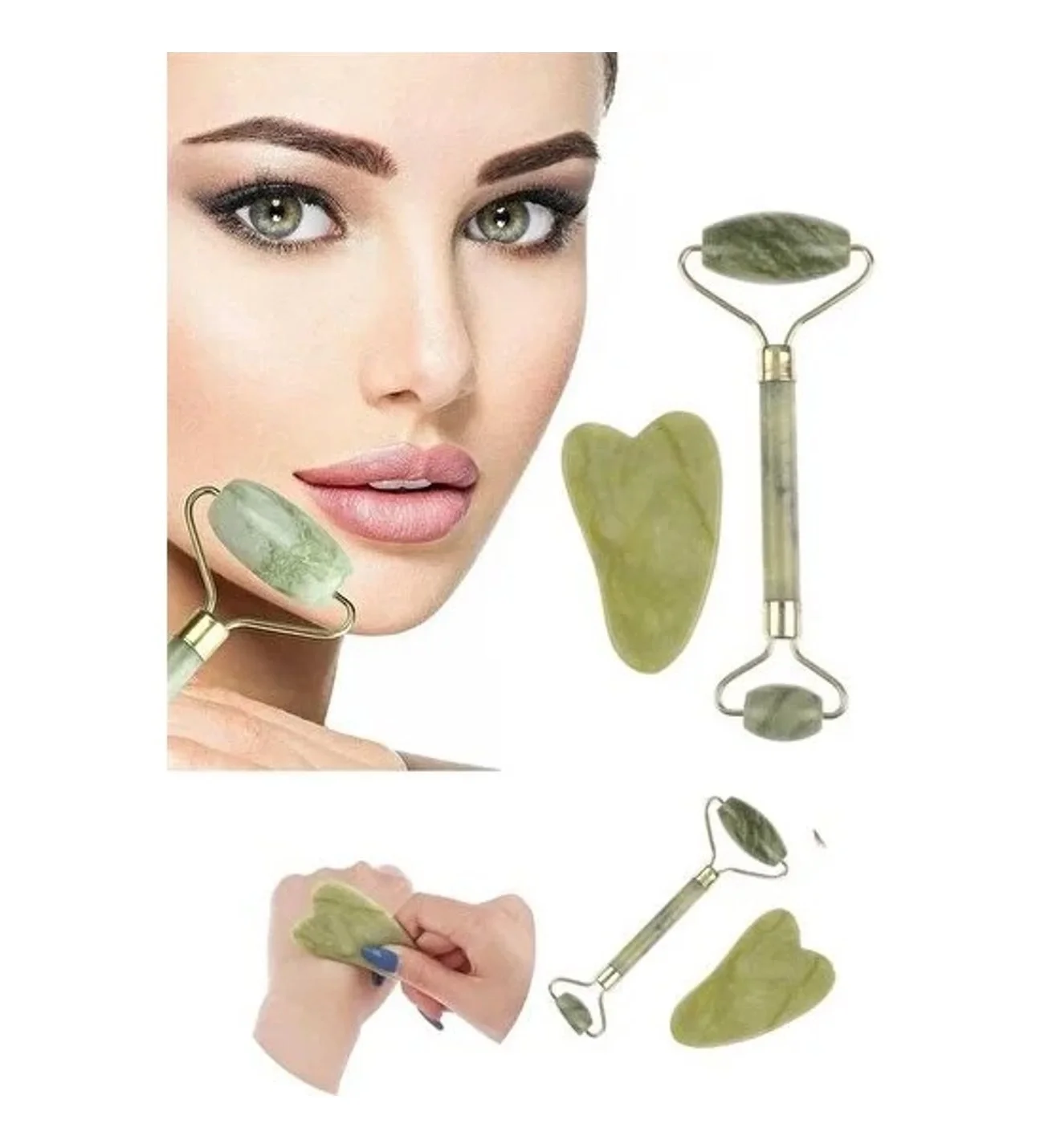 Jade Roller Gua Sha Taşı Seti Fiyatı, Yorumları ve Özellikleri