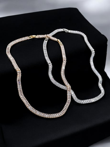Jade'm Gold  Çelik Zikon Taşli Su Yolu Kolye