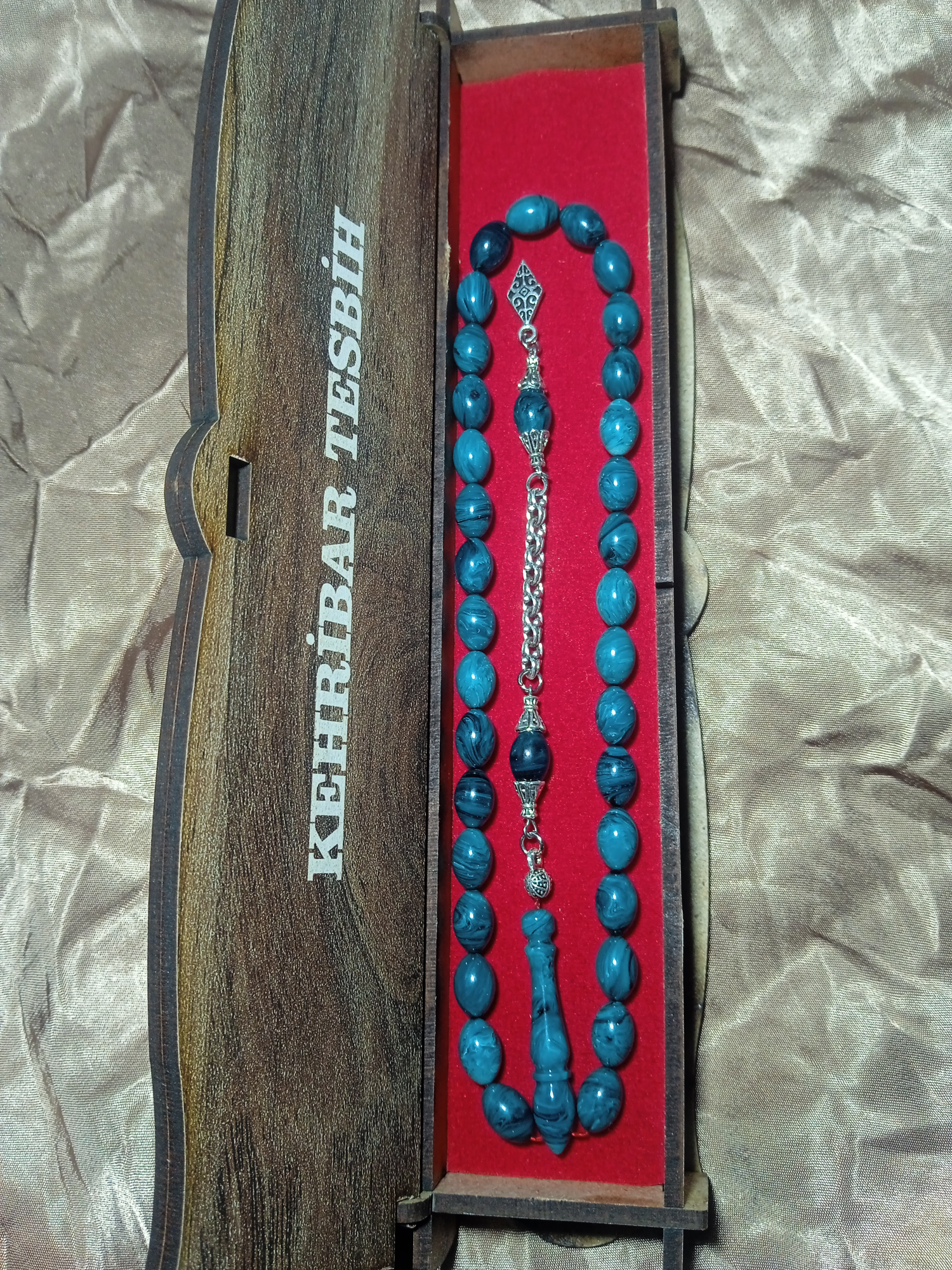 Jade'm Gold Jadem Gold Özel Kutulu Sıkma Sistemli Kehribar Tesbih