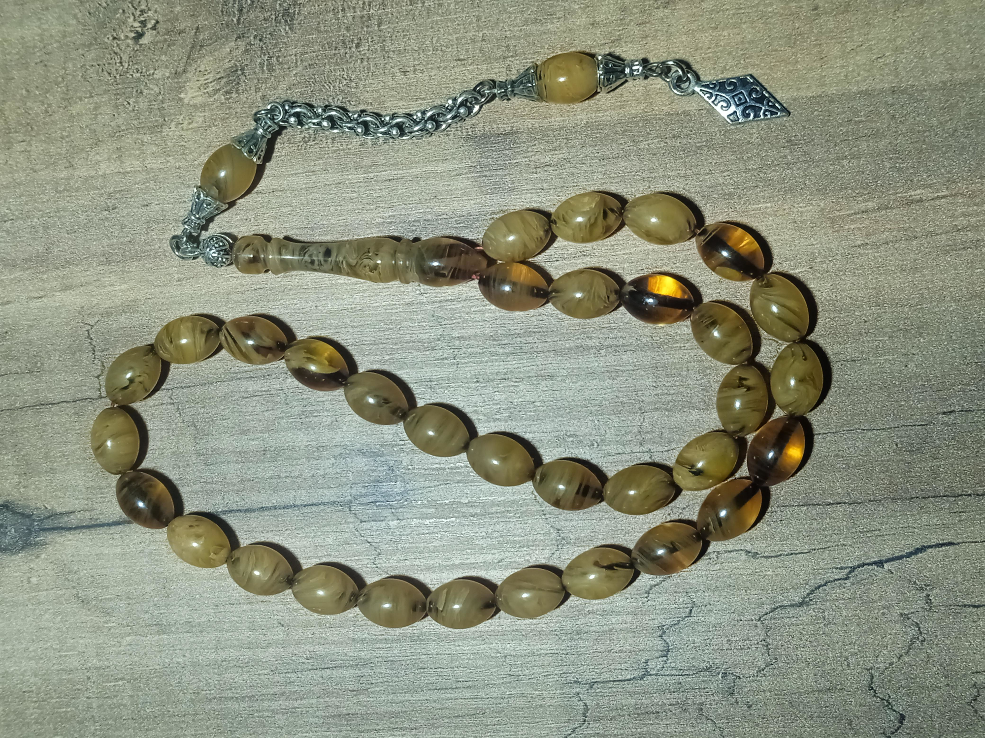 Jade'm Gold Jadem Gold Özel Kutulu Ateş Kehribar Tesbih