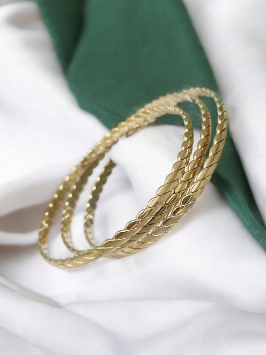 Jade'm Gold  Paslanmaz Çelik Burma Bilezik