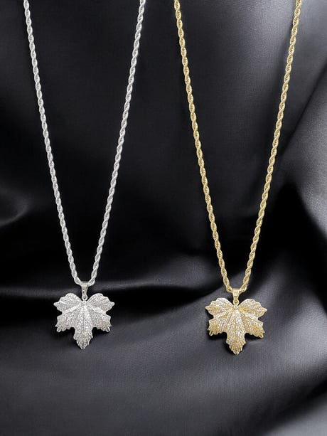 Jade'm Gold Jade'm Silver Yaprakli Çelik Kolye Kadin